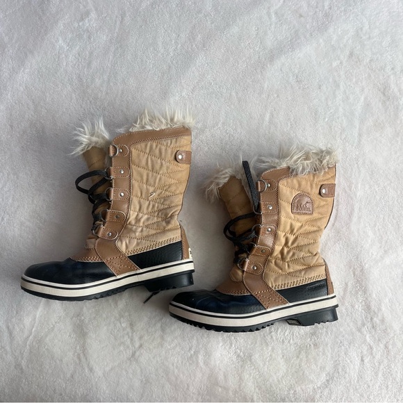 Sorel‎ Waterproof Womens TOFONO II WP CURRY FAWN TALL WINTER CASUAL BOOTS Size 5 - Picture 1 of 9